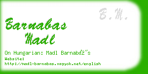 barnabas madl business card